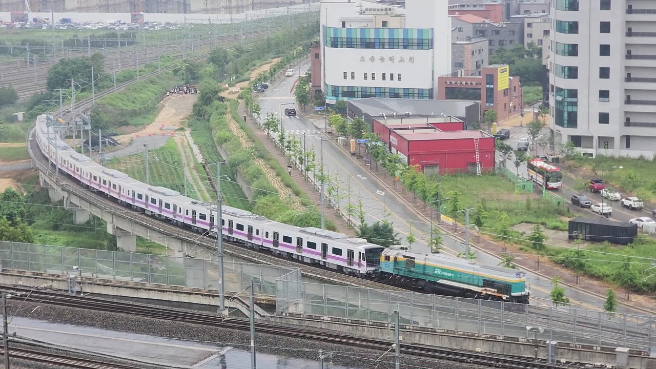 다원시스 D526편성 전동차 갑종수송열차 추격기.