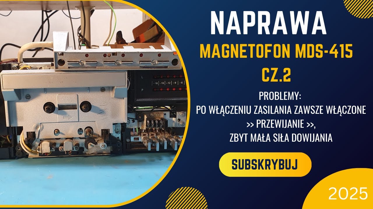 170. MDS 415 cz.2. Usunięte problemy: po starcie włączone przewijanie i zbyt mała siła dowijania.
