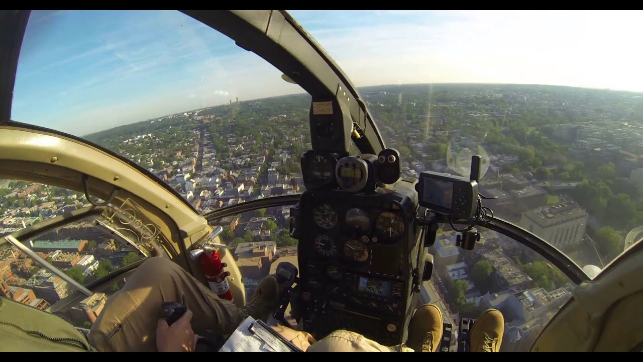 MD500 Cockpit GoPro Flight Rosslyn, Virginia (Raw Video)