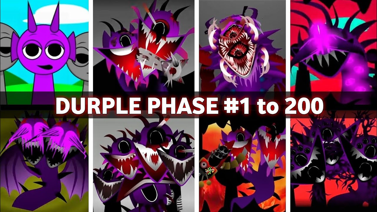 Incredibox - Sprunki phase 1 to 200 DURPLE in ALL Different Mods
