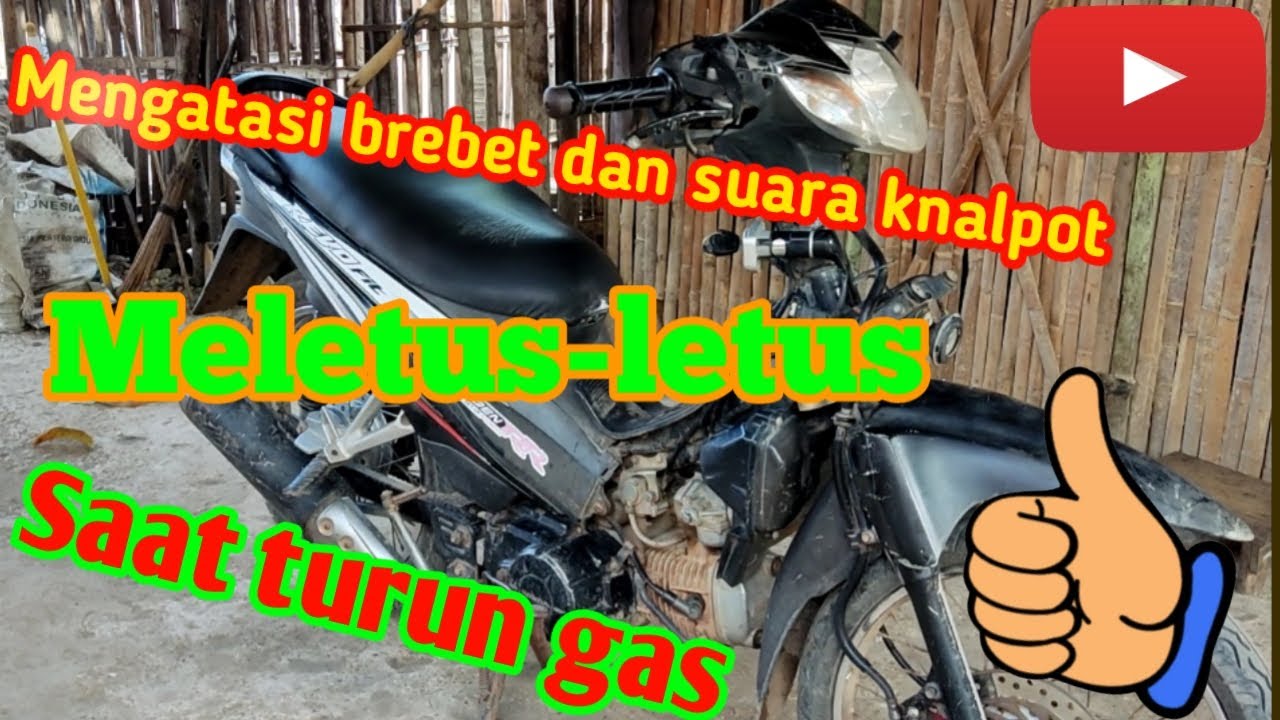 motor revo brebet dan meletus knalpot, saat turun gas ][ tutorial bengkel pemula