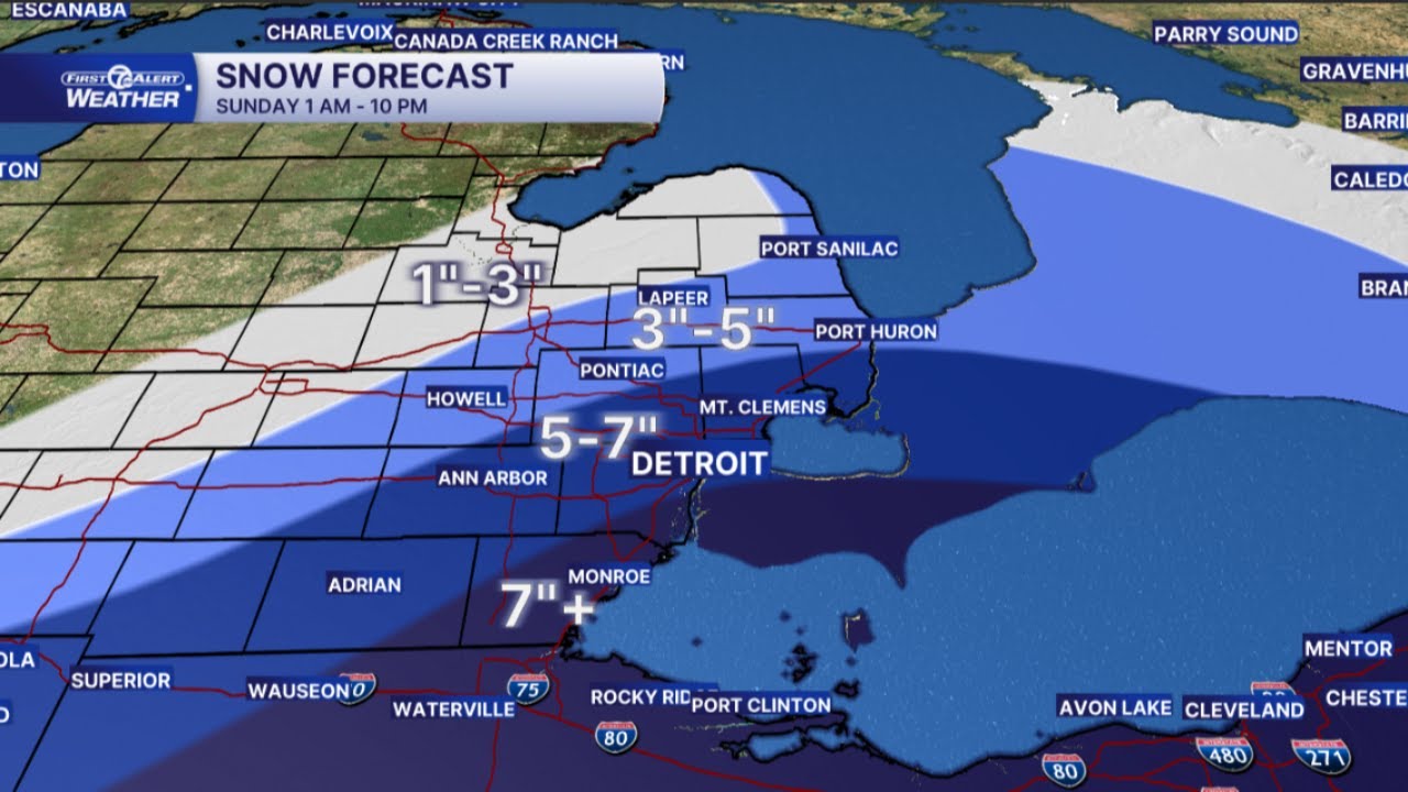 Sunday snow update on January 24