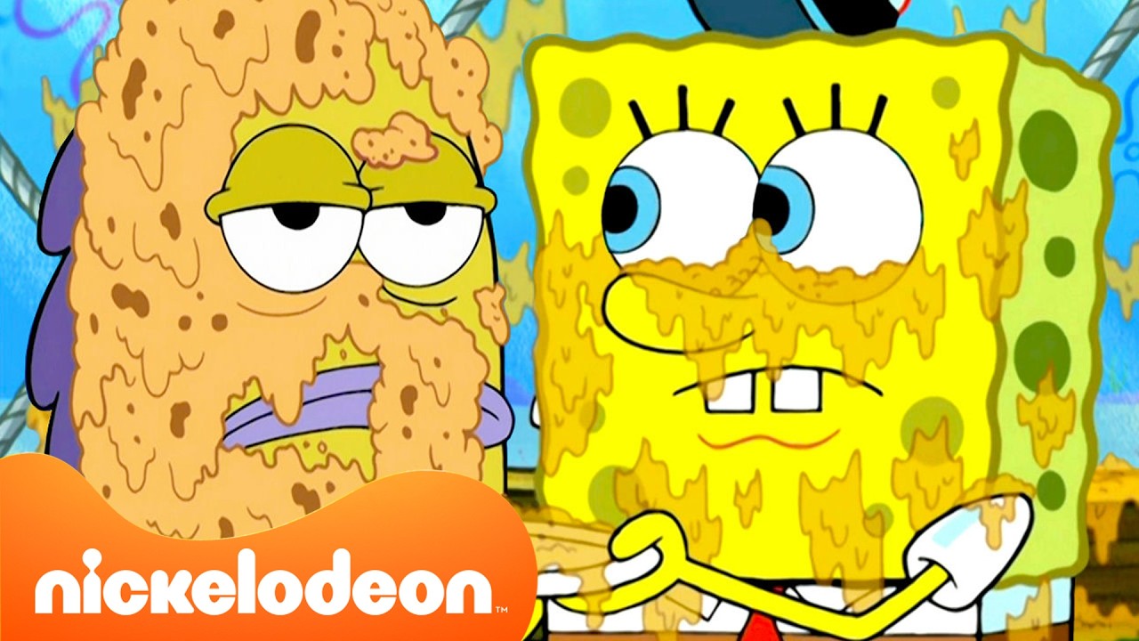 Губка Боб | САМАЯ ГРЯЗНАЯ еда Губки Боба! 🍔 | 10 минут | Nickelodeon Cyrillic