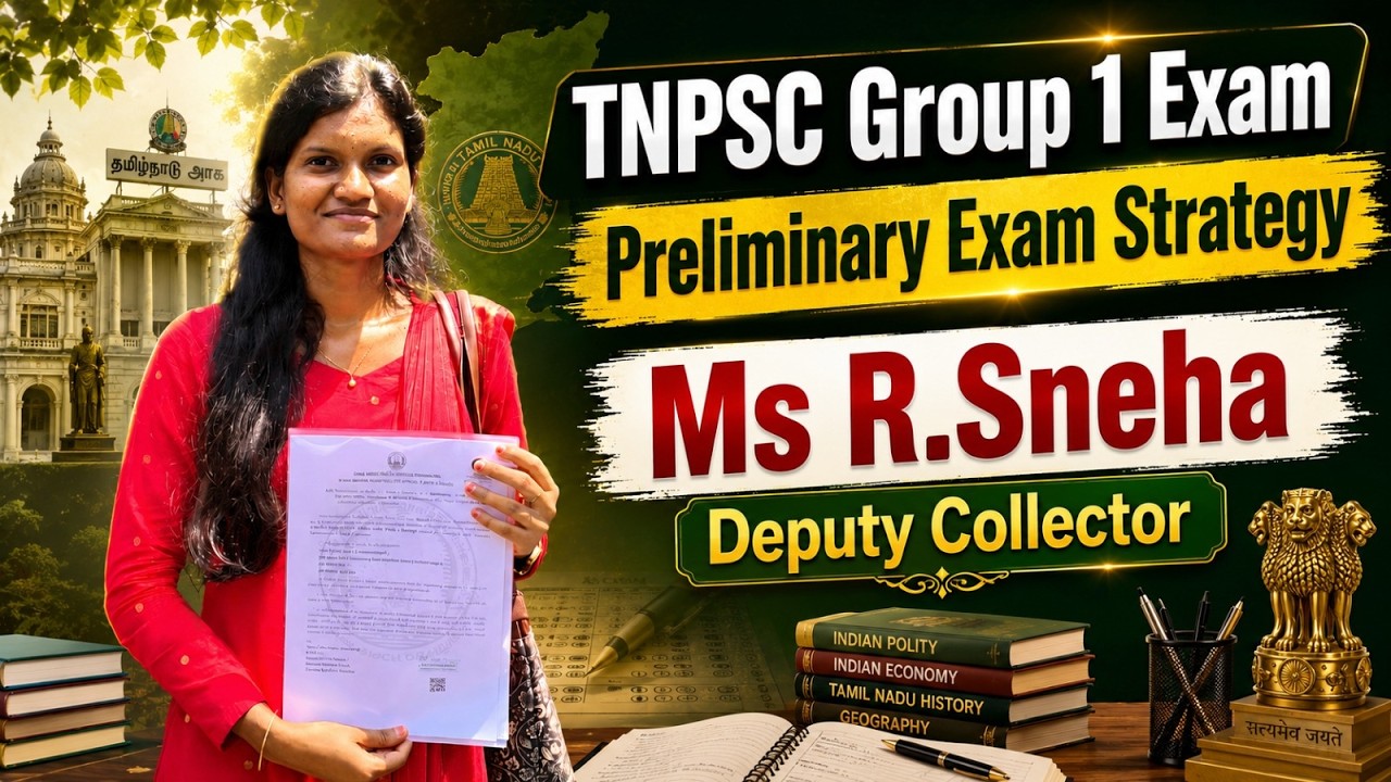 TNPSC Group 1 Exam | 2025 Exam | Deputy Collector | R. Sneha | Preliminary Exam Strategy | Exam Tips
