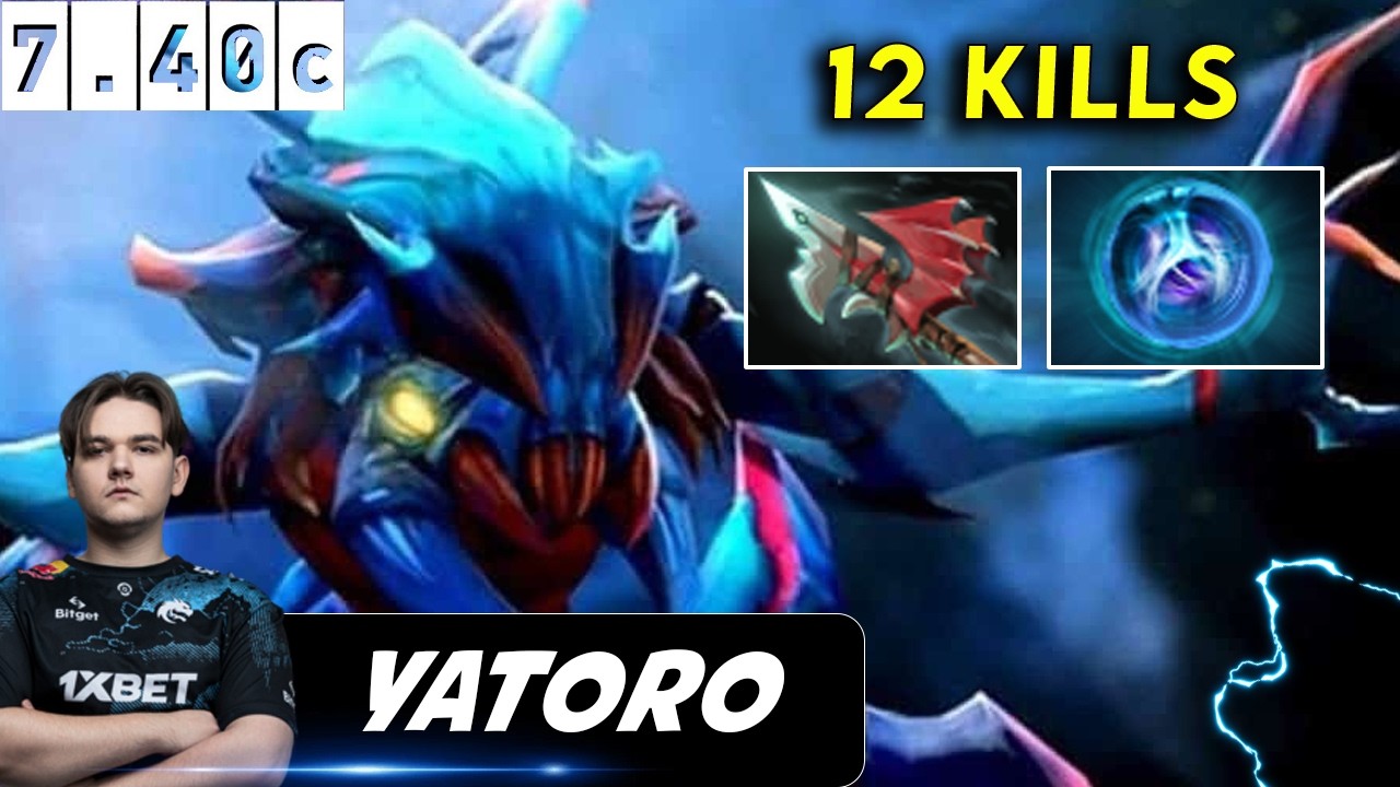 Yatoro Weaver Safelane 12 Kills - Dota 2 Patch 7.40c Pro player Full Gameplay