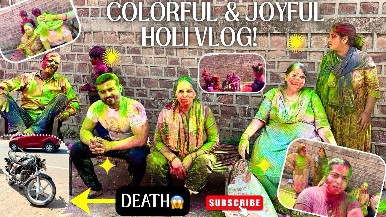 Holi celebration vlog🫟| Holi vlog❤️ | death🥺 #holi #holivibes #hathras 
