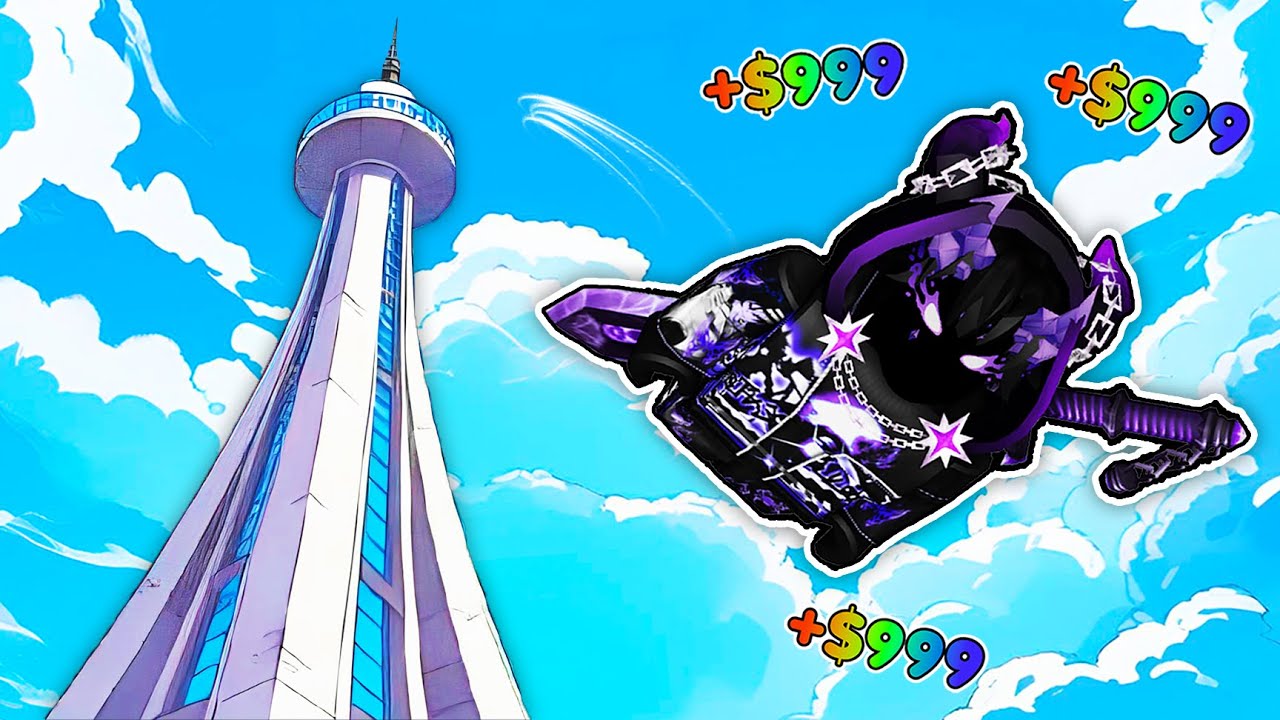Поднимаюсь на башню CN Tower МАКСИМАЛЬНОГО УРОВНЯ в Climb And Jump Tower! (Roblox)
