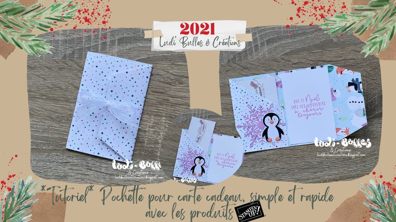 *Tutoriel* Pochette pour carte cadeau, simple et rapide avec les produits Stampin' Up!