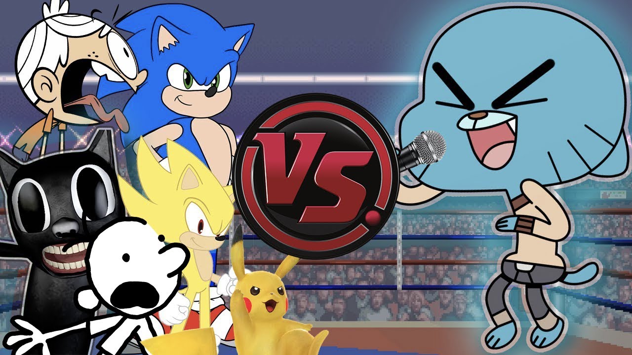GUMBALL KARAOKE CONCERT! (Gumball vs Sonic, Cartoon Cat, Greg, Lincoln & More) | CARTOON RAP ATTACK