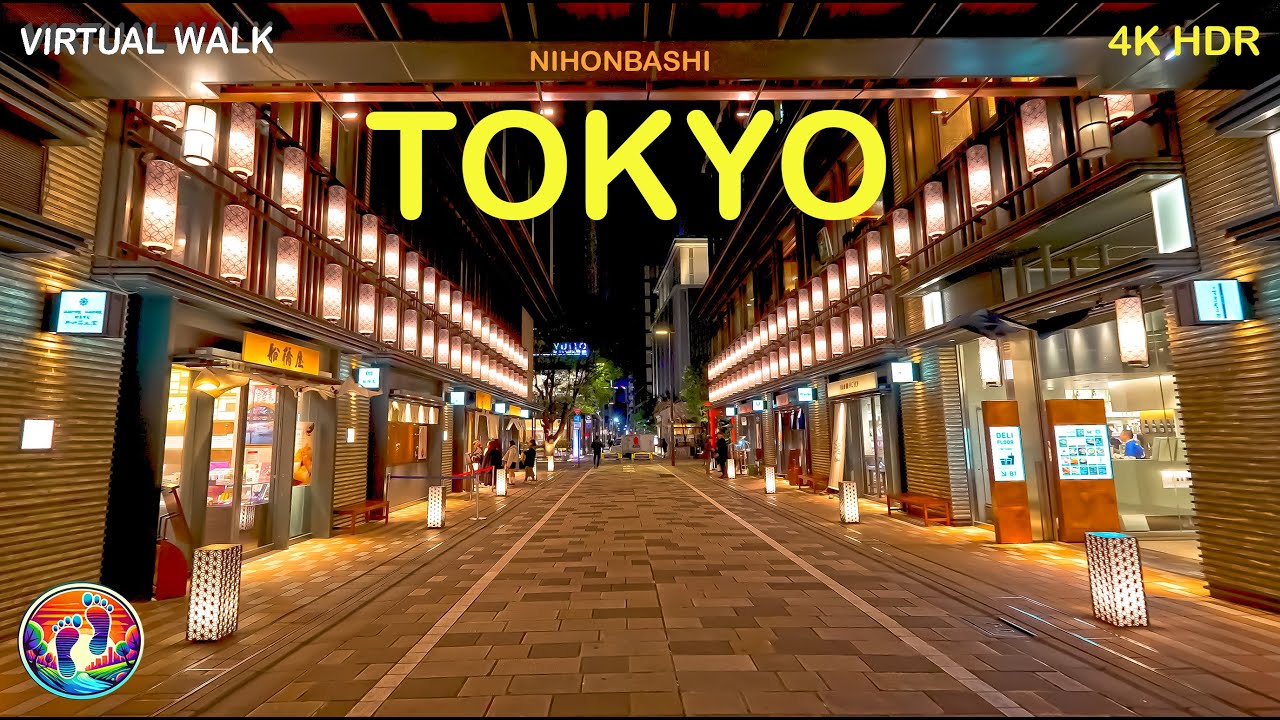 Ginza → Nihonbashi | Tokyo Night Walk 銀座→日本橋 | Winter Illumination & Historic Streets • 4K HDR