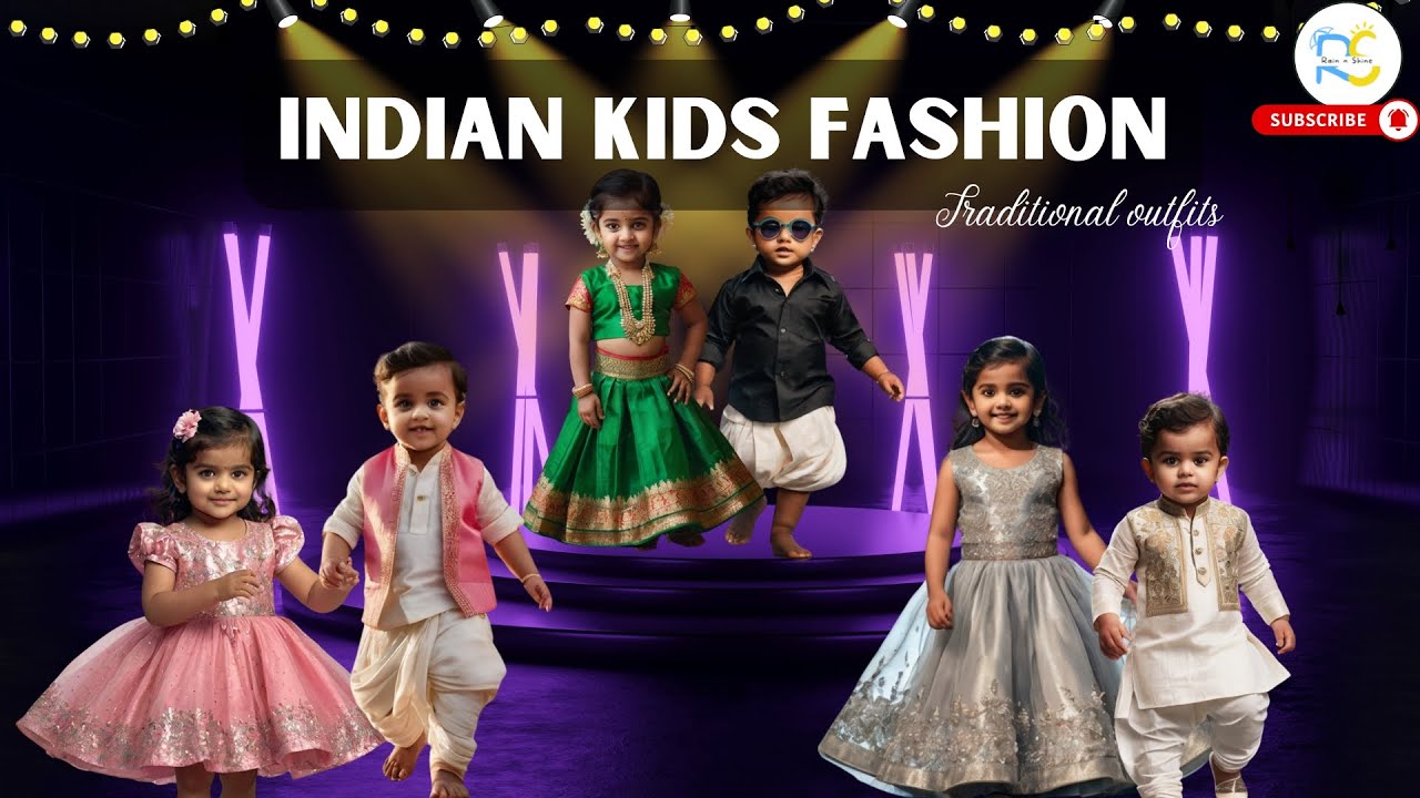 Indian Fashion  for Kids | Traditional Outfits | Cute Babies | Kids Runway Fashion | Rain n Shine |