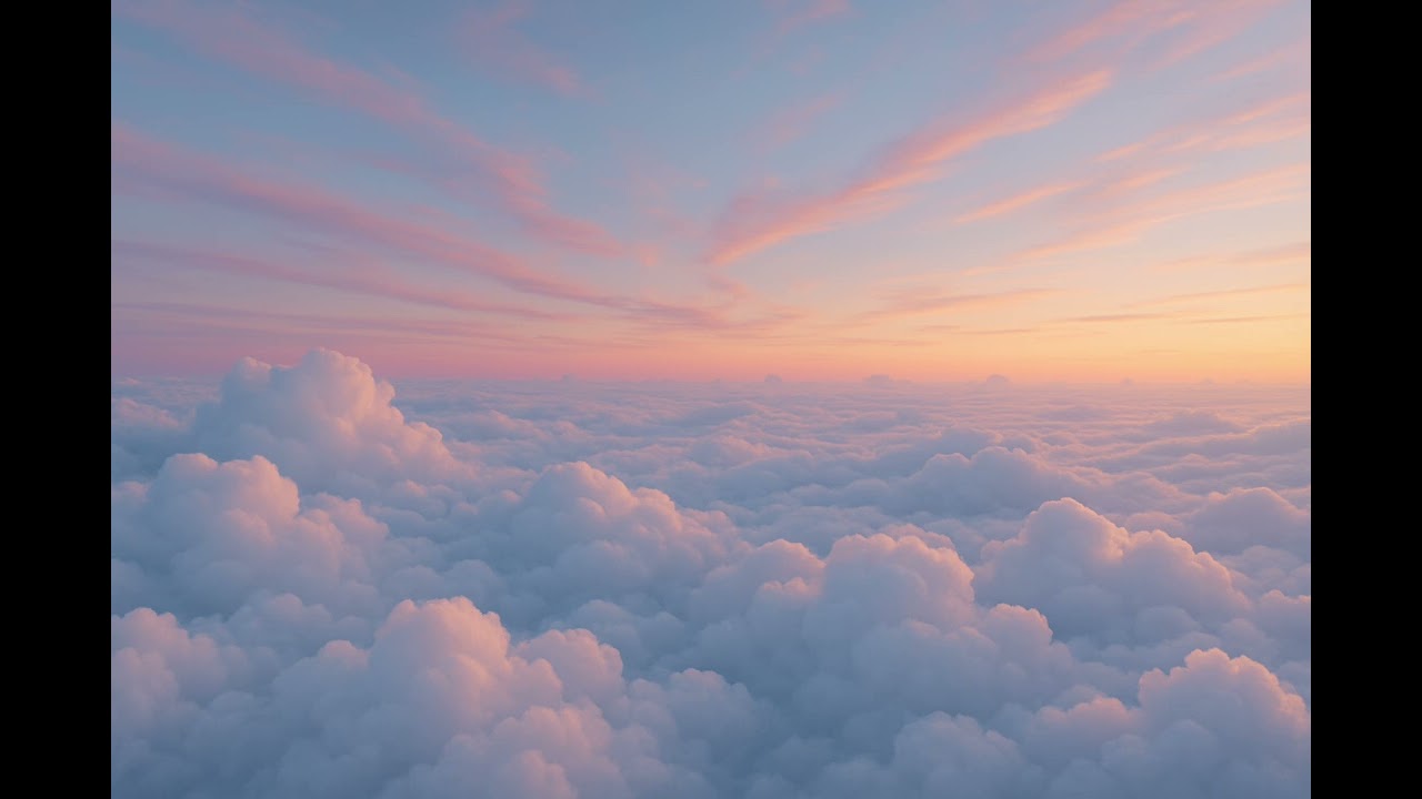 In the Clouds ☁️ | Calming Sleep Background Sounds with Beautiful Cloud Imagery