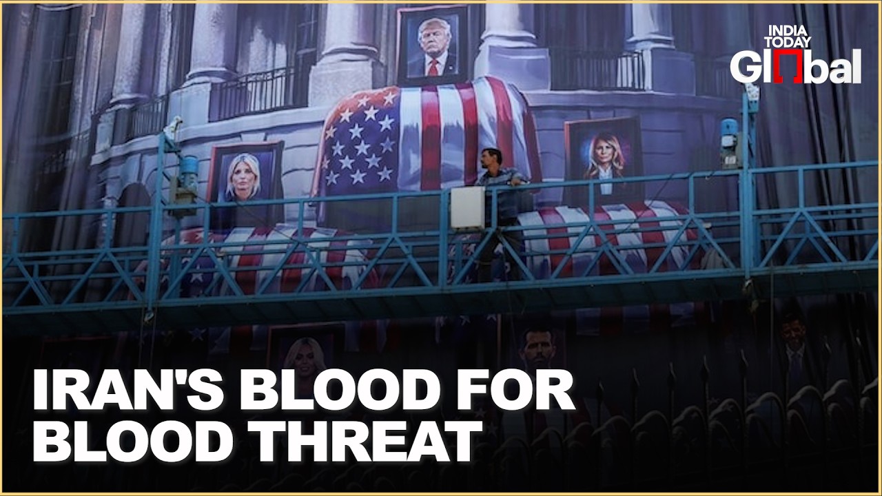 Iran Puts Up 'blood For Blood' Billboard Showing Trump, Melania And Children In Coffins