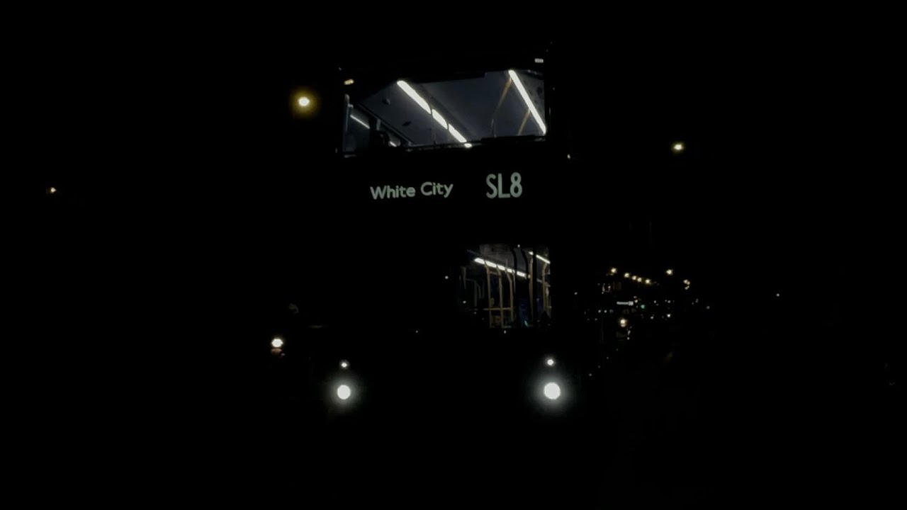Night Journey on the SL8: Acton Central - East Acton, Old Oak Rd - Diversion 