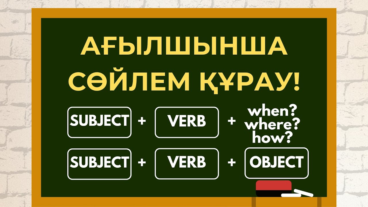 Ағылшын Тілінде Сөйлем Құрап Үйрену. Бастауыштарға Арналған Сабақ.