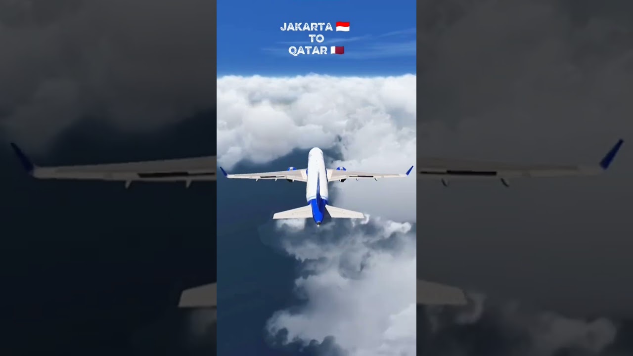 Jakarta 🇮🇩 to Qatar 🇶🇦 a320neo full flight ❤️💥 #viral #shorts #rfs #jakarta #qatar #boeing