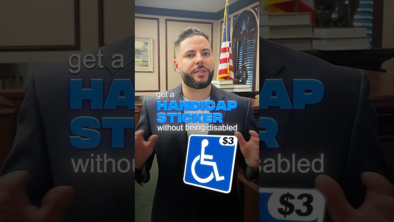 How to Get a Handicap Sticker without being Handicapped?! 🧑&zwj;🦽🤔#shorts
