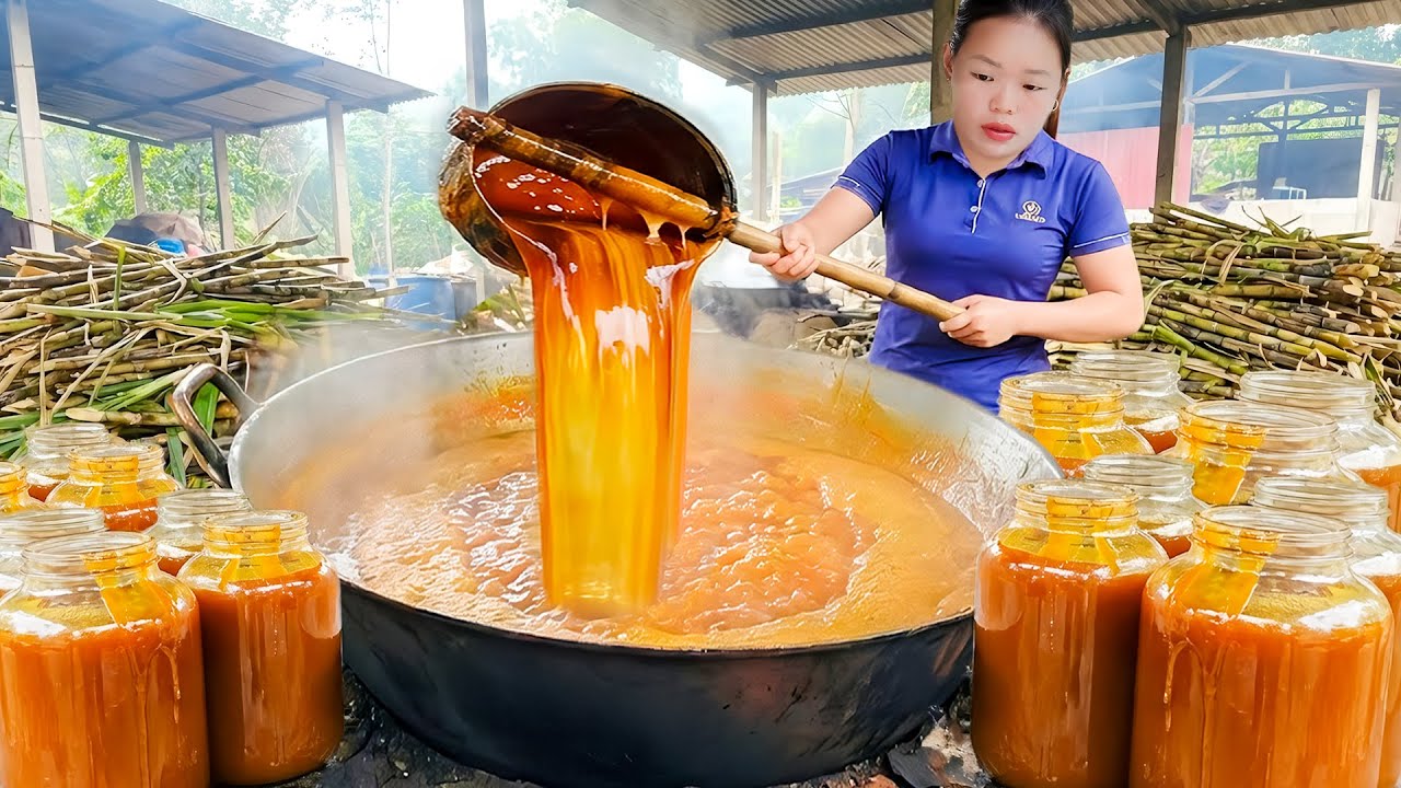 Ancient Secret Revealed! How to Make Sugarcane Molasses & Preserve It Long-Term with Huong