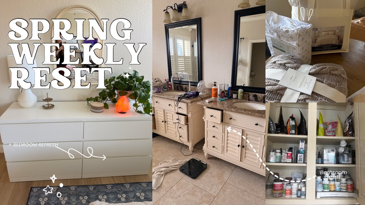 Spring Weekly Reset | Cleaning, Organizing & Bedroom Refresh 🌿