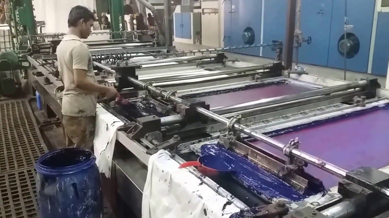 Screen printing factory