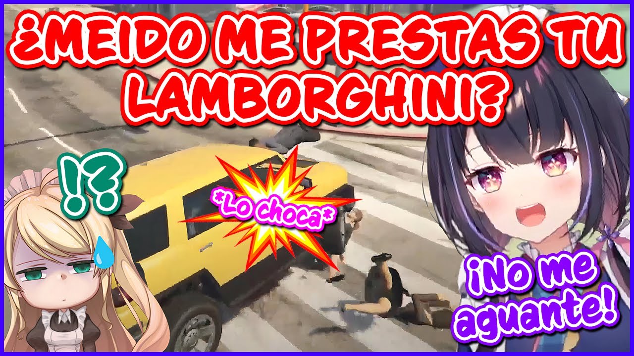 &iexcl;Hina pondr&aacute; en peligro el auto Lamborghini de Meido!【Hina Misora】