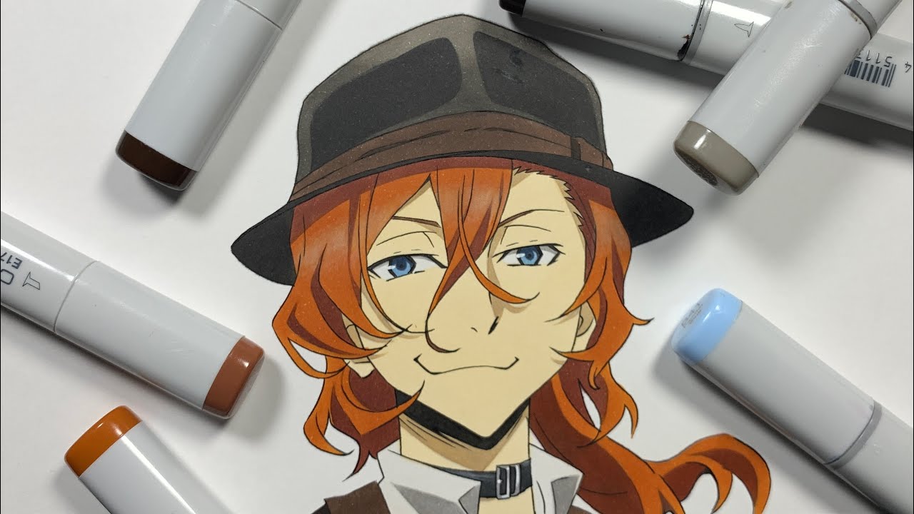 How to Draw Chuuya Nakahara Easy - Bungou Stray Dogs (文豪ストレイドッグス )
