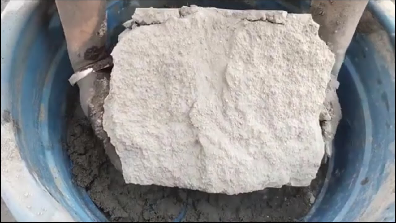 ASMR|| soft pure cement big shape water crumbling #satisfying