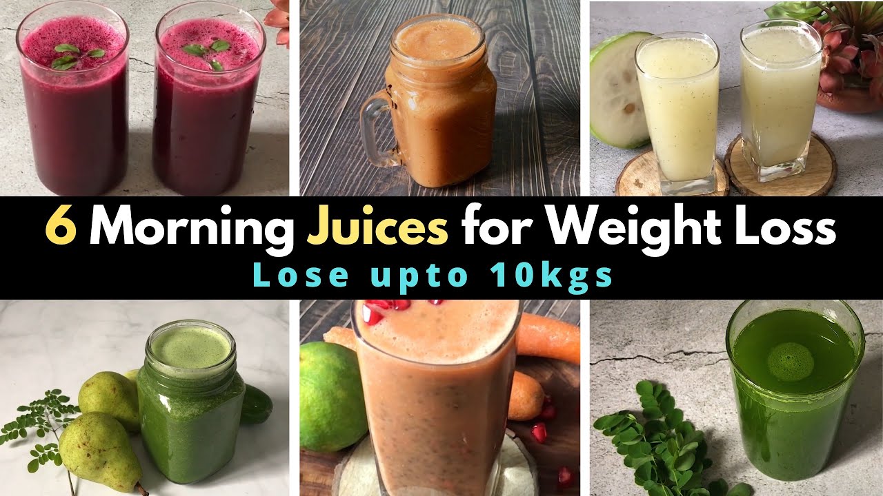 6 Morning Juices Recipes For Weight Loss | Nutritious Detox Drinks | Moringa, Carrots, Beetroot etc.