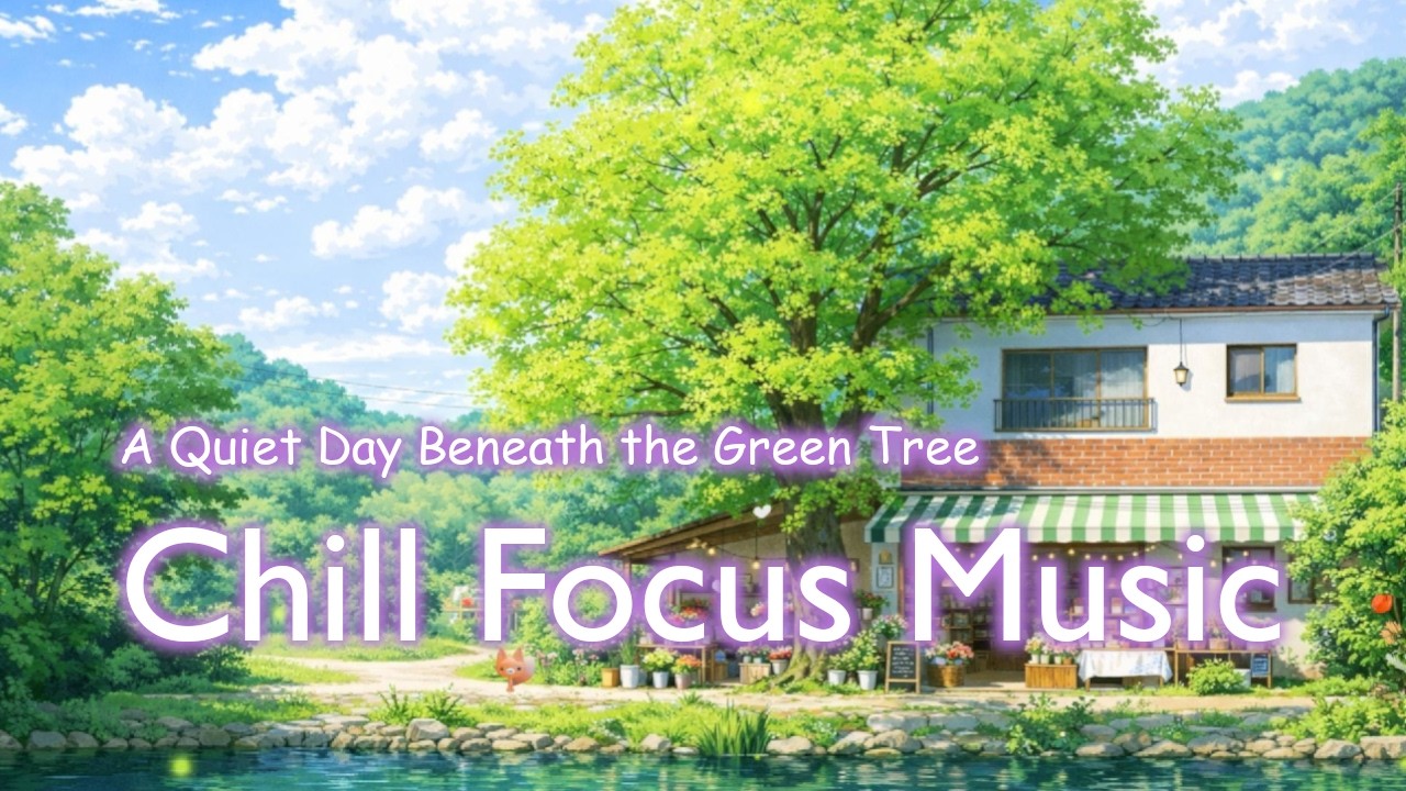 A Quiet Day Beneath the Green Tree 🌳✨ | Chill Piano for Focus & Relaxation | 1 Hour