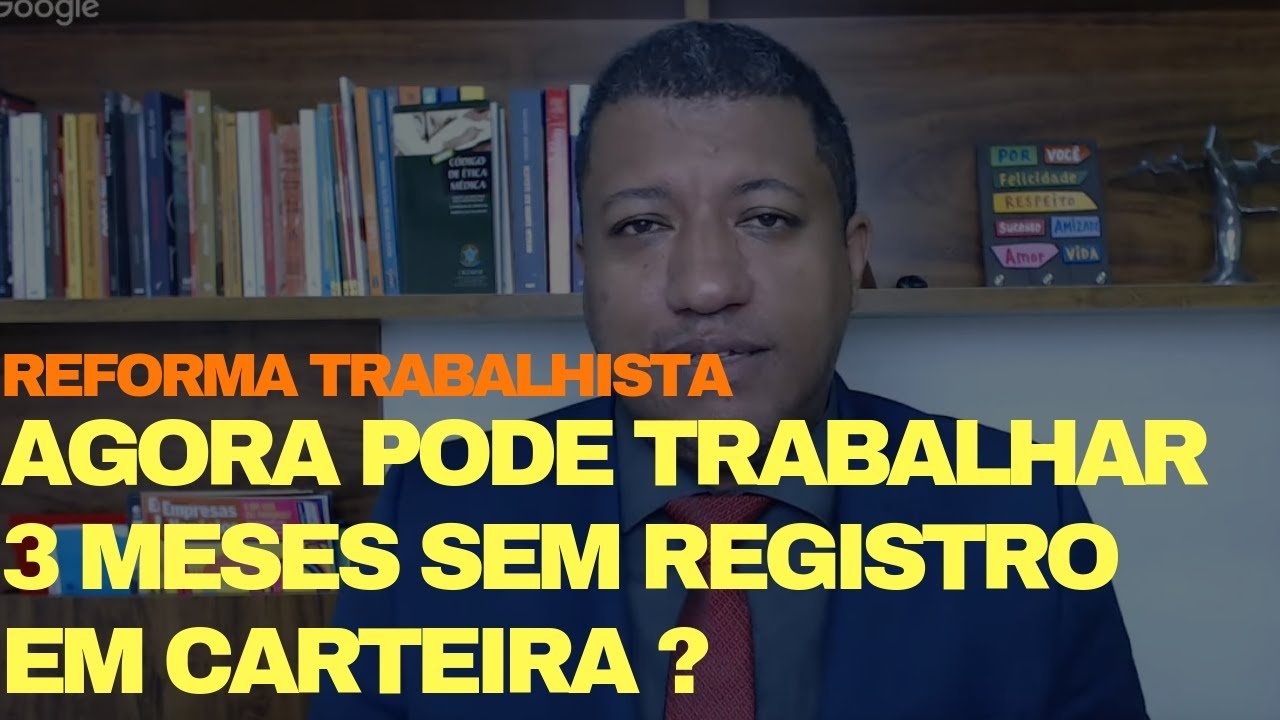 CARTEIRA DE TRABALHO: 3 meses de experiência e depois pode assinar a carteira de TRABALHO