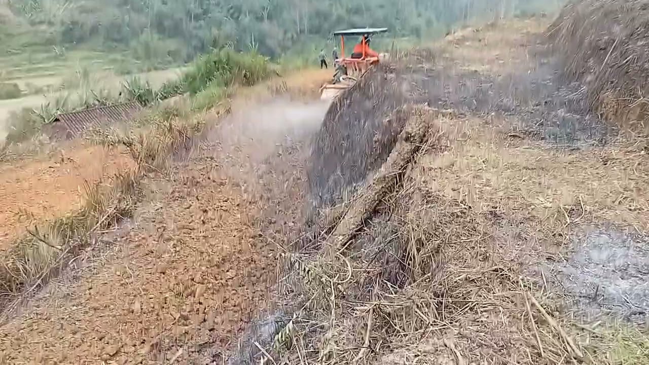 Đã phay được ruộng ngô chờ giống trồng Ngôi NHÀ HOA HỒNG VLOG 
