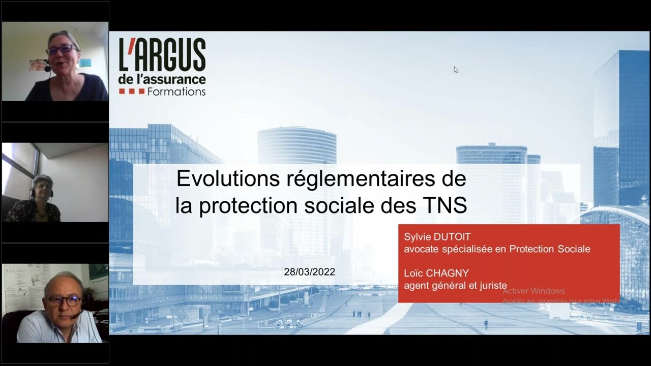 Webinaire - Evolutions réglementaires de la protection sociale des TNS - Me S. Dutoit & L. Chagny