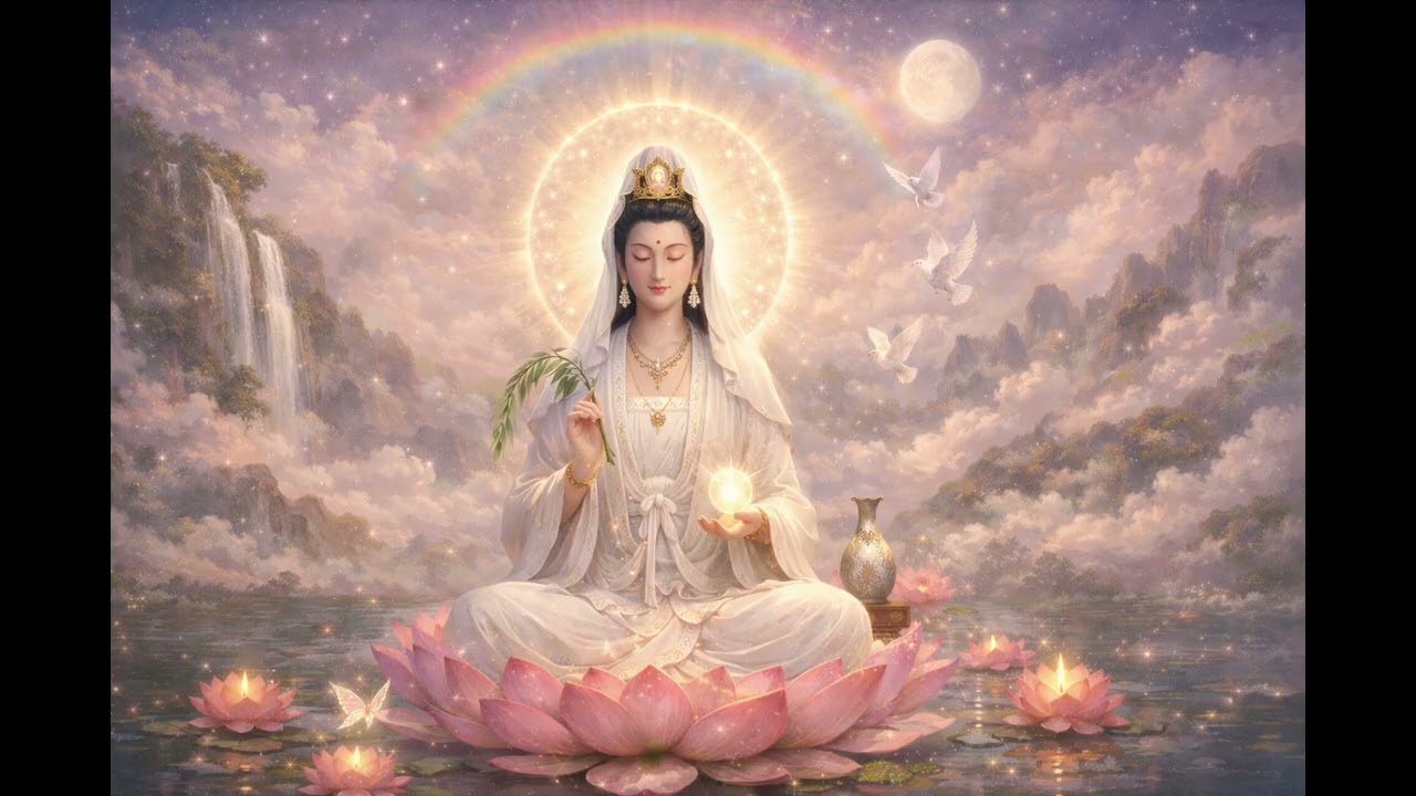 🌸 Mantra para Prosperidade e Gratidão | Om Mani Padme Hum com Kuan Yin
