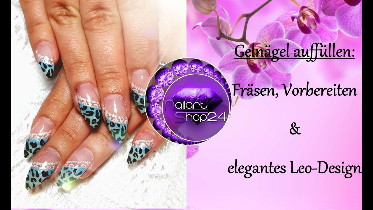 Gelnägel auffüllen: Fräsen, Vorbereiten und elegantes Leo-Design