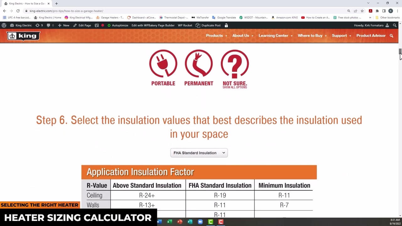 How To Size Electric Heaters To A Space - Sizing Calculator - King Electric - Quick Overview