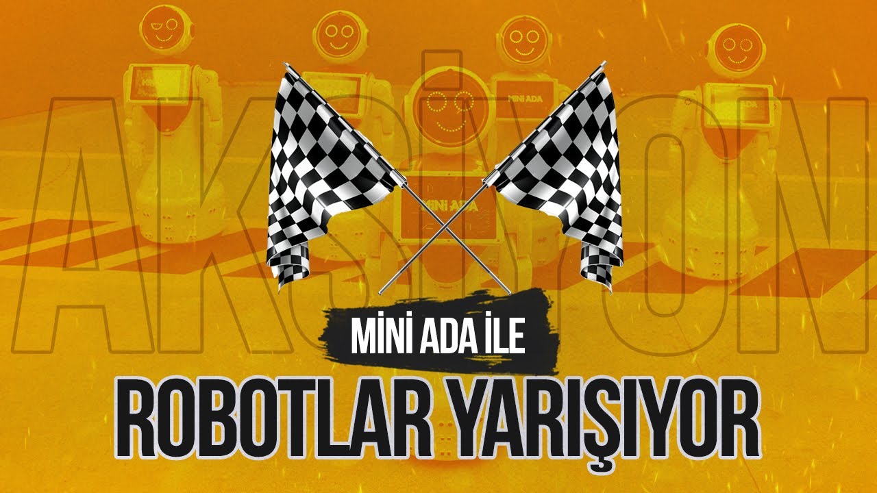 Aksiyon Dolu Robot Yarışları | Mini Ada Robot İle Eğlenceli Video