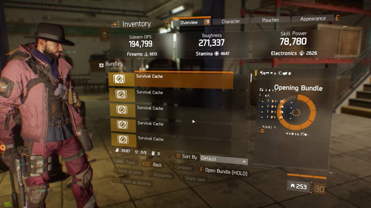 The Division - 35 Survival Caches opening