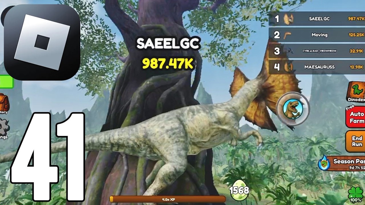 Roblox - Gameplay Walkthrough Part 41 - Be Dino Jurassic Dinosaur (ios,Android)