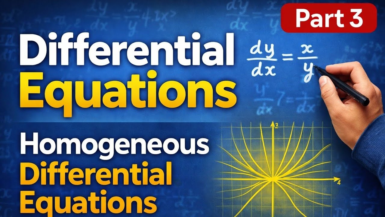 Homogeneous Differential Equation Explained | Part 3 