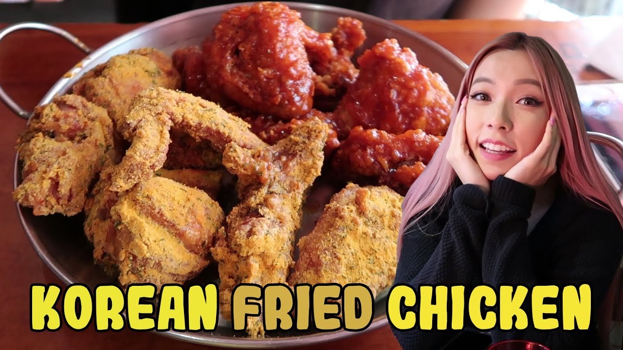 Eating Korean Fried Chicken ft. Hanbok Queen