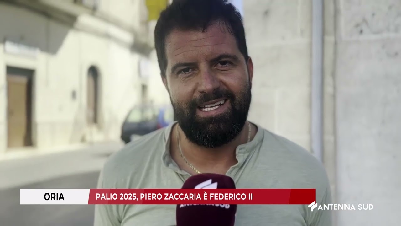 29 LUGLIO 2025   ORIA BR   PALIO 2025, PIERO ZACCARIA È FEDERICO II