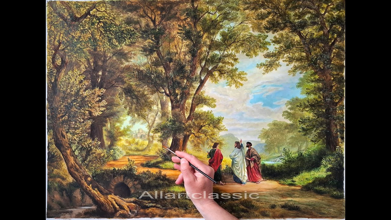 Road to Emmaus Painting by Robert Zund