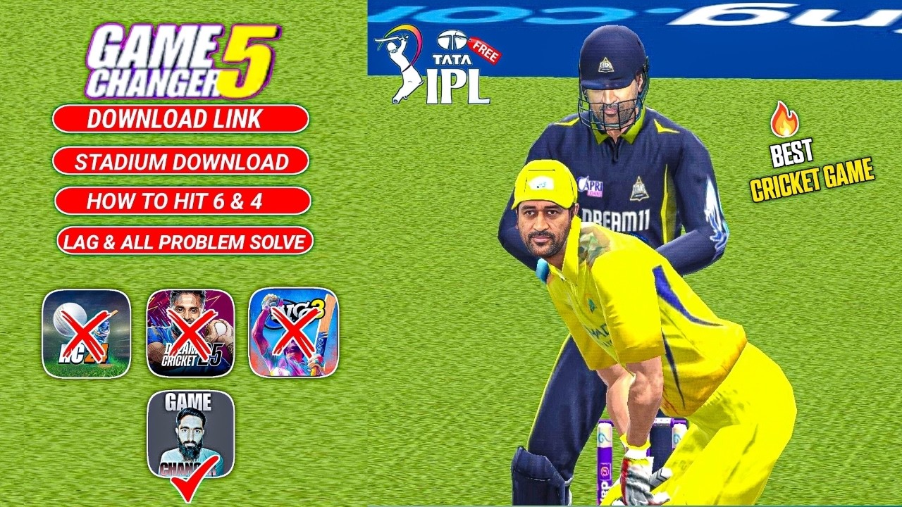 Game Changer 5 V4 Download Link | Add Stadium | Lag & Crash Problem Solved | Best Cricket Game 2025
