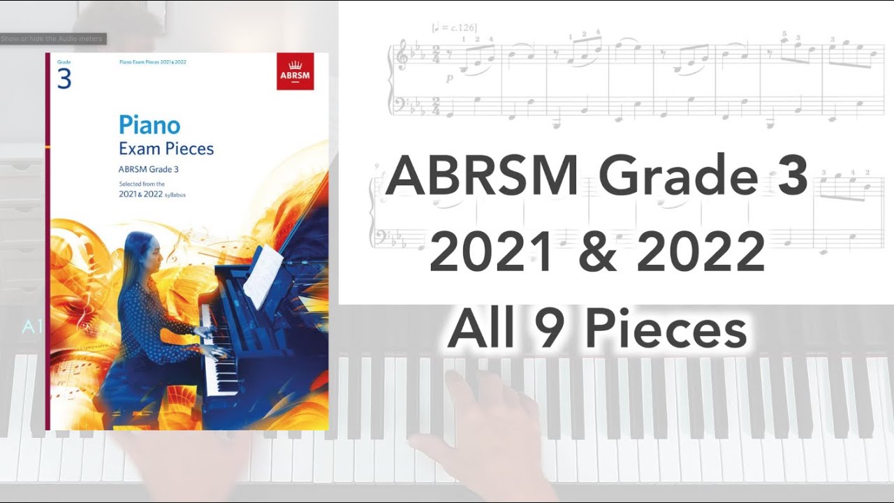 Фортепиано, 3-й класс ABRSM (2021 и 2022): все 9 пьес
