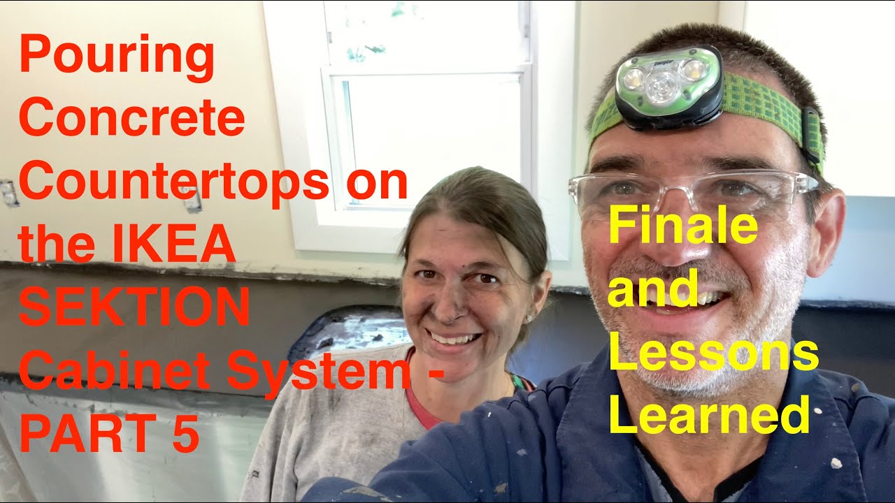 Pouring Concrete Countertops on the IKEA SEKTION Cabinet System   PART 5