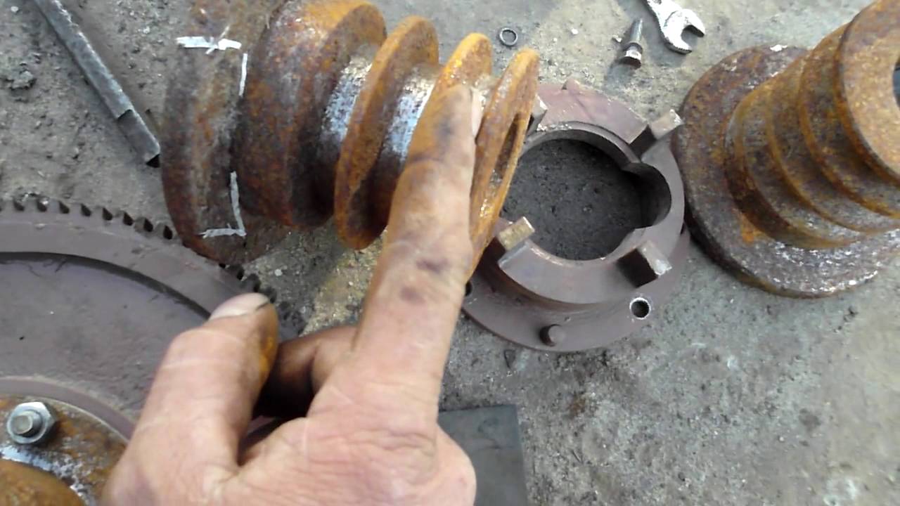 Установка шкива на стартерный маховик УД-25.!!!!