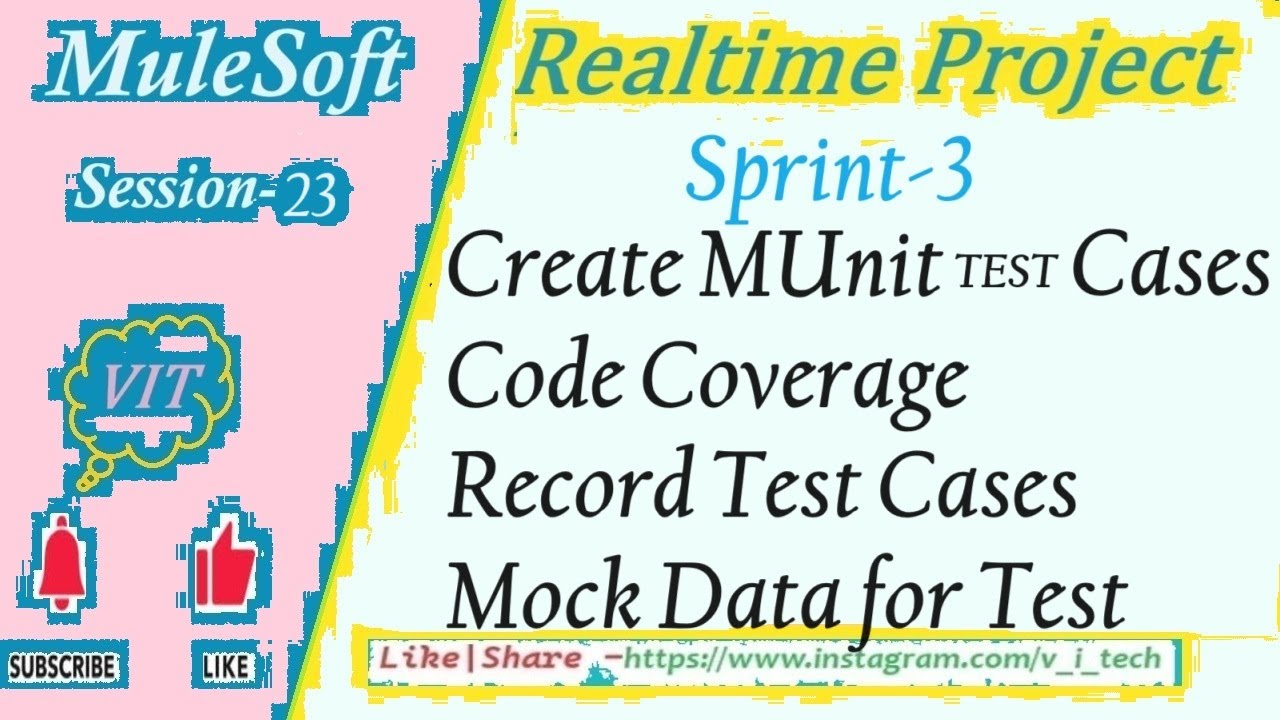 MuleSoft | Realtime Project -Session-23 | @vitechtalks | Sprint-3 | Create Munit and Code Coverage