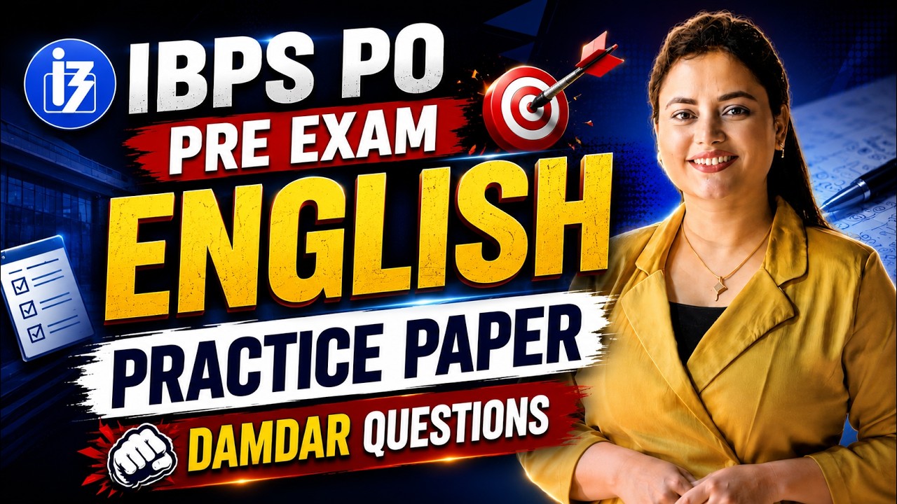 IBPS PO 2026 English Practice Paper | Most Expected Questions for Prelims | Solve with Rupam Ma'am
