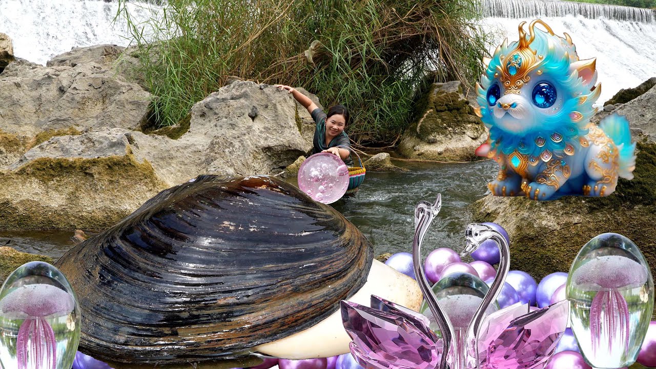 The pearls nurtured by freshwater giant clams are even more beautiful than sea pearls, very charming