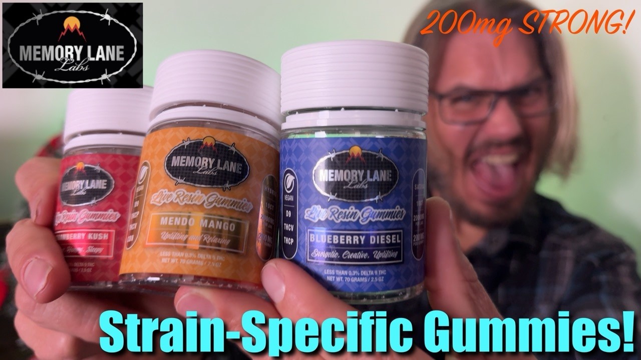 New Memory Lane Gummies! 3 Flavors, 3 Strains!!! THCP, Delta 8, THCA! Indica, Sativa, Hybrid Review!